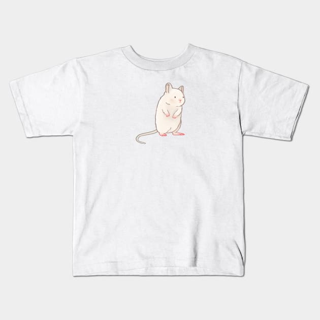 Cute white gerbil Kids T-Shirt by ballooonfish